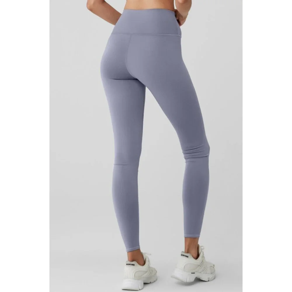 Alo High-Waist Airlift Leggings Fog Hi-Rise Waisted Tights Full-Length Skinny S